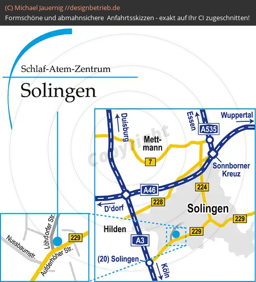 Anfahrtsskizze Solingen Löhdorfer Straße Löwenstein Medical GmbH & Co. KG (365)