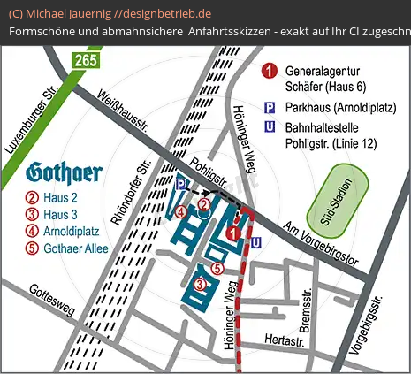 Anfahrtsskizze Köln Detailsanfahrtsskizze Generalagentur Schäfer (138)