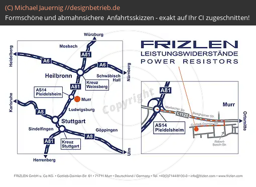 Anfahrtsskizzen erstellen / Anfahrtsskizze Murr   FRIZLEN GmbH u. Co KG.( 164)