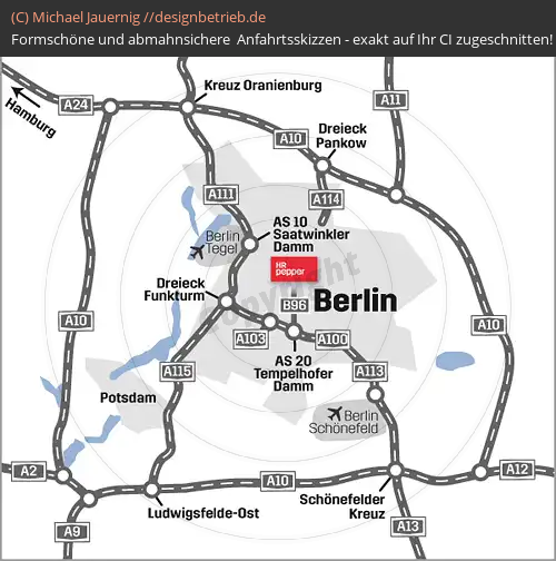 Anfahrtsskizzen erstellen / Anfahrtsskizze Berlin (Übersichtskarte)   HRPepper( 196)