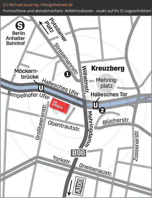 Anfahrtsskizze Berlin Kreuzberg (Detailkarte) HRPepper (197)