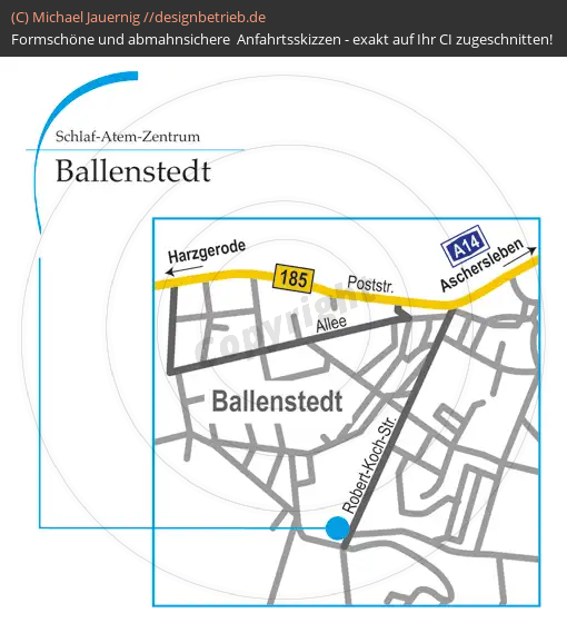 Anfahrtsskizzen erstellen / Anfahrtsskizze Ballenstedt   Löwenstein Medical GmbH & Co. KG( 237)