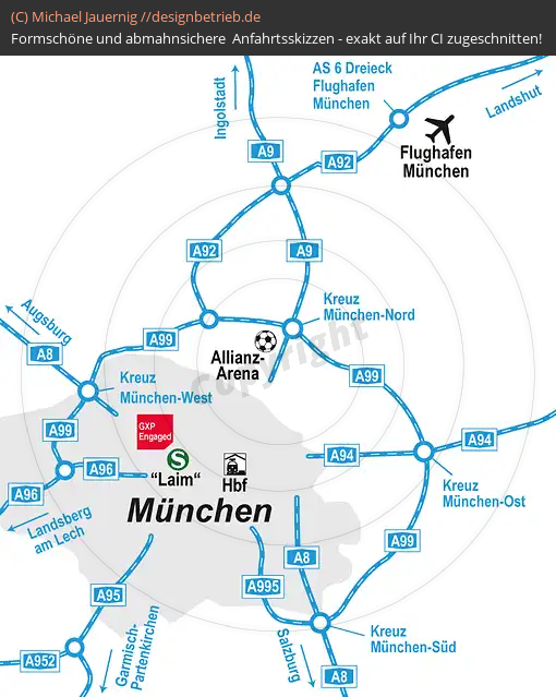 Anfahrtsskizzen erstellen / Anfahrtsskizze München   GXP Engaged Auditing Services( 261)