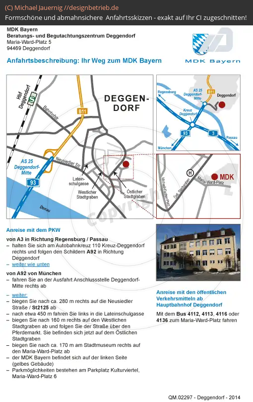 Anfahrtsskizzen erstellen / Anfahrtsskizze Deggendorf   MDK Bayern( 263)