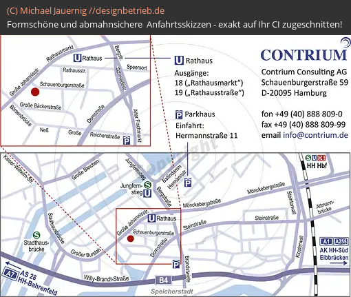 Anfahrtsskizzen erstellen / Anfahrtsskizze Hamburg Schauenburgerstraße   Contrium Consulting AG( 286)
