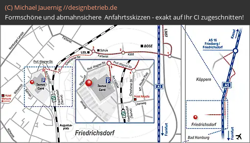 Anfahrtsskizzen erstellen / Anfahrtsskizze Friedrichsdorf   Reimer improve( 296)