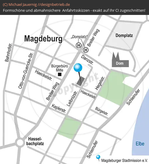 Anfahrtsskizze Magdeburg Magdeburger Stadtmission e.V. (317)