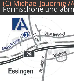 Anfahrtsskizzen erstellen / Anfahrtsskizze Essingen Streichhoffeld   Arnold GmbH( 377)