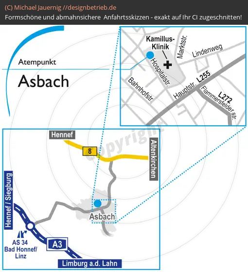 Anfahrtsskizze Asbach (Hospitalstraße) Atempunkt Löwenstein Medical GmbH & Co. KG (507)