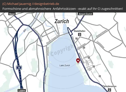 Anfahrtsskizzen erstellen / Anfahrtsskizze Zürich (Klausstrasse) Übersicht   GCA Altium( 510)