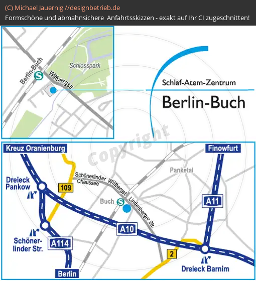 Anfahrtsskizzen erstellen / Anfahrtsskizze Berlin   Schlaf-Atem-Zentrum | Löwenstein Medical GmbH & Co. KG( 549)