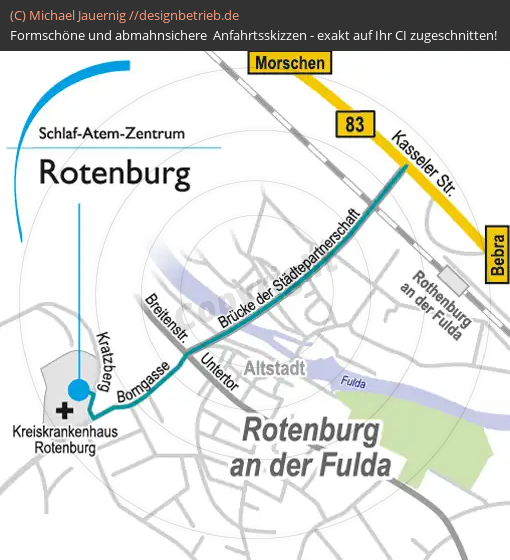Anfahrtsskizze Rotenburg / Fulda Schlaf-Atem-Zentrum 1 | Löwenstein Medical GmbH & Co. KG (551)