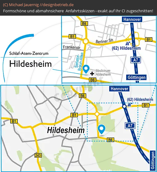 Anfahrtsskizze Hildesheim Schlaf-Atem-Zentrum | Löwenstein Medical GmbH & Co. KG (630)