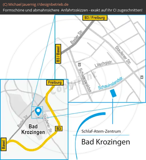 Anfahrtsskizzen erstellen / Anfahrtsskizze Bad Krozingen   Schlaf-Atem-Zentrum | Löwenstein Medical GmbH & Co. KG( 679)