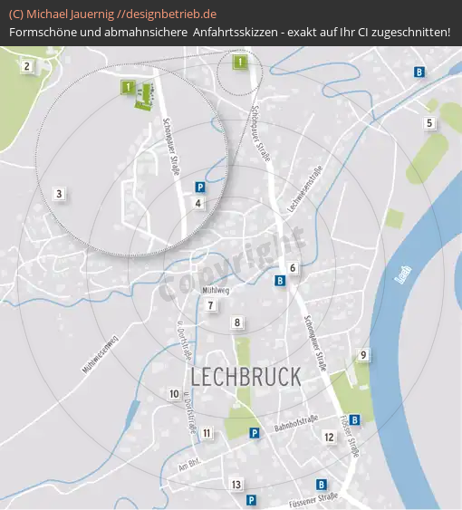 Anfahrtsskizzen erstellen / Anfahrtsskizze Lechbruck   Lageplan( 791)