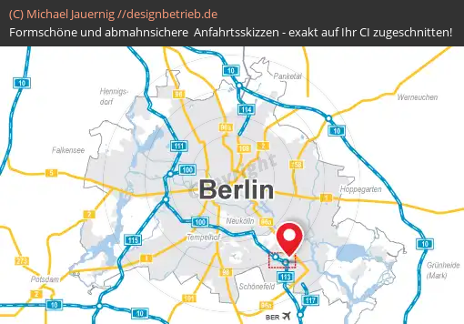 Anfahrtsskizzen erstellen / Anfahrtsskizze Berlin   Übersichtskarte | Fa. Gegenbauer( 796)