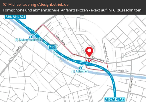 Anfahrtsskizzen erstellen / Anfahrtsskizze Berlin   Detailskizze | Fa. Gegenbauer( 797)